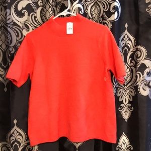 Mock Neck Short Sleeve Sweater